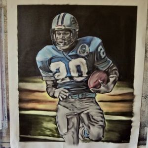 Barry Sanders (Lions Hall of Fame Running Back) 36” x 48” Oil Painting